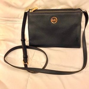 Navy Blue Michael Kors Leather Crossbody